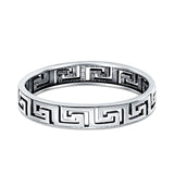 Aztec Ring Oxidized Band Solid 925 Sterling Silver Thumb Ring (4mm)