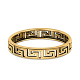 Aztec Ring Oxidized Band Solid 925 Sterling Silver Thumb Ring (4mm)