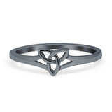 Celtic Triquetra Band Plain Ring 925 Sterling Silver