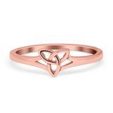 Celtic Triquetra Band Plain Ring 925 Sterling Silver