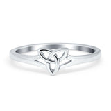 Celtic Triquetra Band Plain Ring 925 Sterling Silver