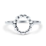 O Open Plain Ring Oxidized Band 925 Sterling Silver
