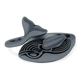 Whale Ring Oxidized Band Solid 925 Sterling Silver (13mm)