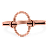Oval Shape Oxidized Band Solid 925 Sterling Silver (12mm)