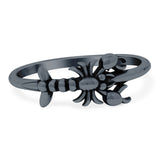 Lobster Band Oxidized Ring Solid 925 Sterling Silver Thumb Ring (6mm)