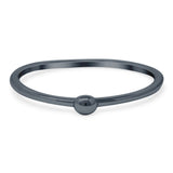 Band Oxidized Ring Solid 925 Sterling Silver Thumb Ring (3mm)