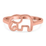 Elephant Band Oxidized Ring Solid 925 Sterling Silver Thumb Ring (8mm)