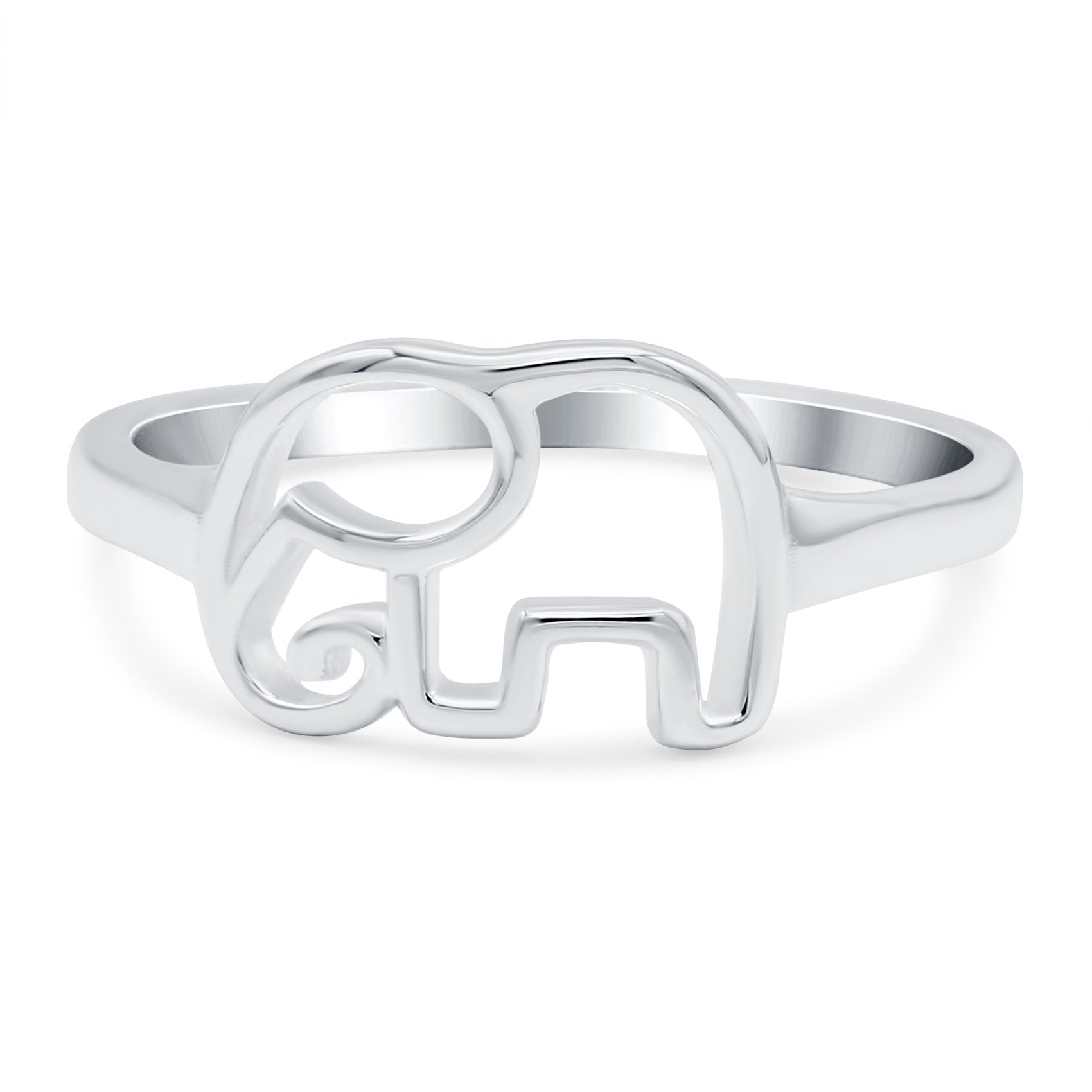 Elephant Band Oxidized Ring Solid 925 Sterling Silver Thumb Ring (8mm)