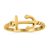 Anchor Band Oxidized Ring Solid 925 Sterling Silver Thumb Ring (8mm)