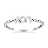You Band Oxidized Ring Solid 925 Sterling Silver Thumb Ring (3.5mm)