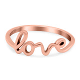 Love Band Oxidized Ring Solid 925 Sterling Silver Thumb Ring (7.5mm)