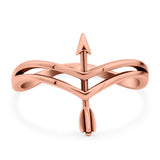 Arrow Band Oxidized Ring Solid 925 Sterling Silver Thumb Ring (14mm)