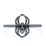 Spider Ring Oxidized Band Solid 925 Sterling Silver Thumb Ring (11.5mm)