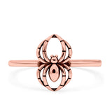 Spider Ring Oxidized Band Solid 925 Sterling Silver Thumb Ring (11.5mm)