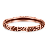 Bali Ring Oxidized Band Solid 925 Sterling Silver Thumb Ring (2.5mm)