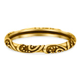 Bali Ring Oxidized Band Solid 925 Sterling Silver Thumb Ring (2.5mm)
