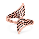 Mermaid Tails Ring Oxidized Band Solid 925 Sterling Silver Thumb Ring (23mm)