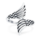 Mermaid Tails Ring Oxidized Band Solid 925 Sterling Silver Thumb Ring (23mm)