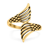 Mermaid Tails Ring Oxidized Band Solid 925 Sterling Silver Thumb Ring (23mm)