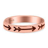 Arrow Ring Oxidized Band Solid 925 Sterling Silver Thumb Ring (3.5mm))