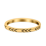 Arrows Ring Oxidized Band Solid 925 Sterling Silver Thumb Ring (2mm)