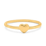 Heart Oxidized Ring Band Solid 925 Sterling Silver Thumb Ring (5mm)