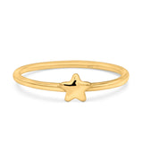 Star Ring Oxidized Band Solid 925 Sterling Silver Thumb Ring (5mm)