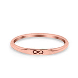 Infinity Ring Oxidized Band Solid 925 Sterling Silver Thumb Ring (2.2mm)