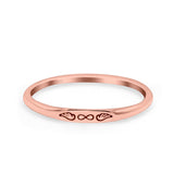 Infinity Wings Ring Oxidized Band Solid 925 Sterling Silver Thumb Ring (2.2mm)