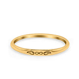 Infinity Wings Ring Oxidized Band Solid 925 Sterling Silver Thumb Ring (2.2mm)