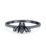 Fly Band Oxidized Ring Solid 925 Sterling Silver (5.5mm)