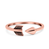 Arrow Band Oxidized Ring Solid 925 Sterling Silver (5mm)