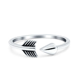 Arrow Band Oxidized Ring Solid 925 Sterling Silver (5mm)