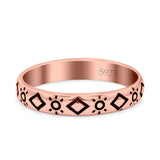 Sun Ring Oxidized Band Solid 925 Sterling Silver Thumb Ring (3mm)
