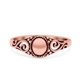Bali Style Ring Oxidized Band Solid 925 Sterling Silver Thumb Ring (6.8mm)
