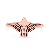 Eagle Ring Oxidized Band Solid 925 Sterling Silver Thumb Ring (10mm)