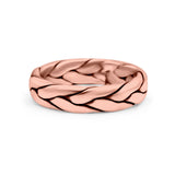 Silver Ring Oxidized Band Solid 925 Sterling Silver Thumb Ring (13mm)
