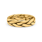 Silver Ring Oxidized Band Solid 925 Sterling Silver Thumb Ring (13mm)