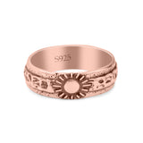 Classic Sun Trending Oxidized Band Thumb Ring (5.8mm)