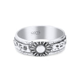 Classic Sun Trending Oxidized Band Thumb Ring (5.8mm)