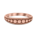 Iconic Vintage Full Moon Phases Beaded Statement Modern Style Oxidized Ring Band Solid 925 Sterling Silver Thumb Ring (4.8mm)