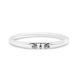 Attractive Eye Of Horus Engraved Artisan Fashionable Oxidized Band Thumb Ring (2mm)