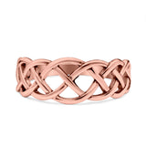 Infinity Braided Oxidized Band Ring Solid 925 Sterling Silver(8mm)