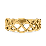 Infinity Braided Oxidized Band Ring Solid 925 Sterling Silver(8mm)