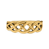 Braided Oxidized Infinity Weave Celtic Band Ring Solid 925 Sterling Silver (7mm)
