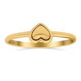 Heart Ring Oxidized Band Solid 925 Sterling Silver Thumb Ring (6mm)
