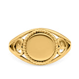 Oxidized Ring Band Solid 925 Sterling Silver Thumb Ring (11.5mm)