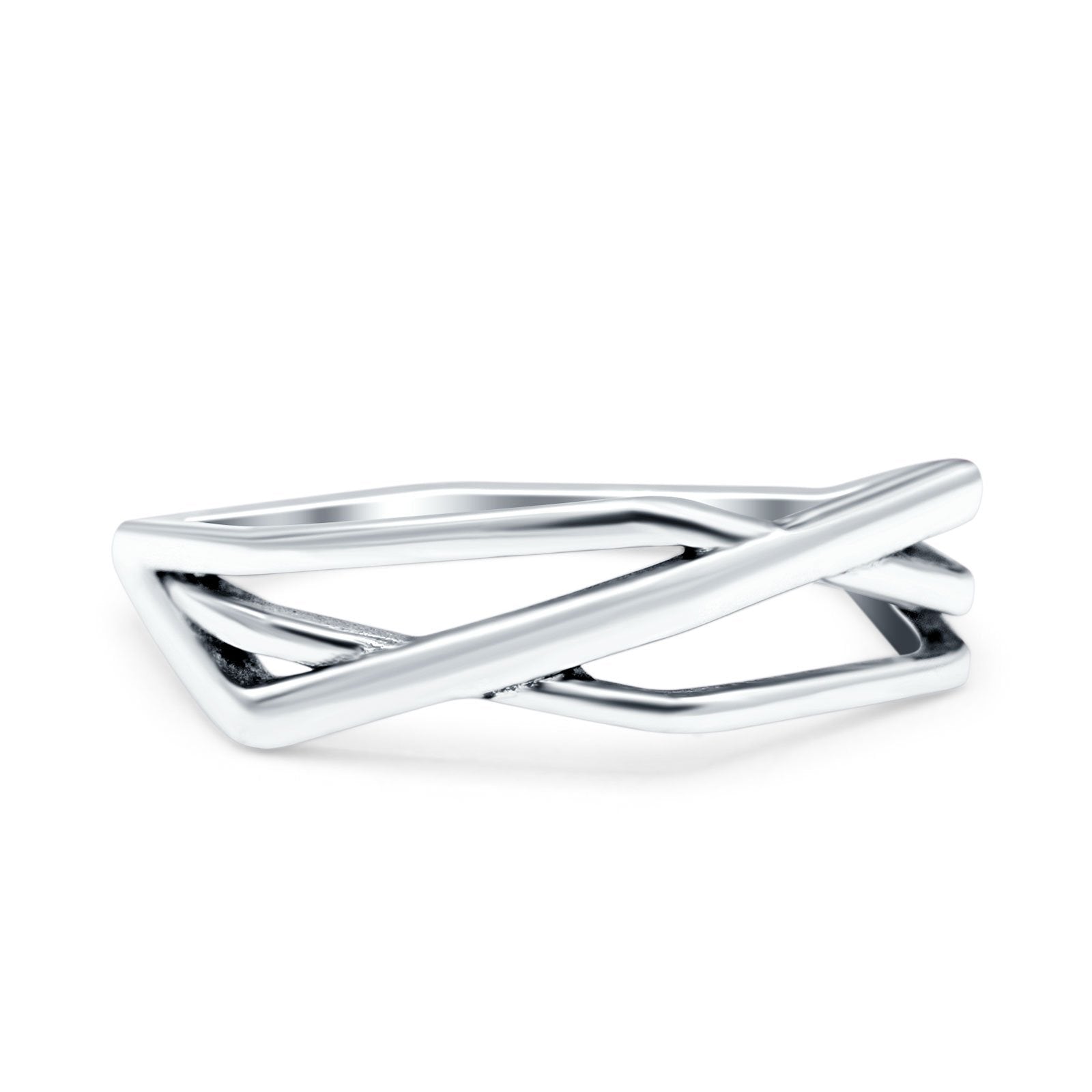 Geometric Ring Oxidized Band Solid 925 Sterling Silver Thumb Ring (5.4mm)