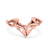 Oxidized Ring Band Solid 925 Sterling Silver Thumb Ring (12.9mm)