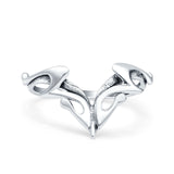 Oxidized Ring Band Solid 925 Sterling Silver Thumb Ring (12.9mm)